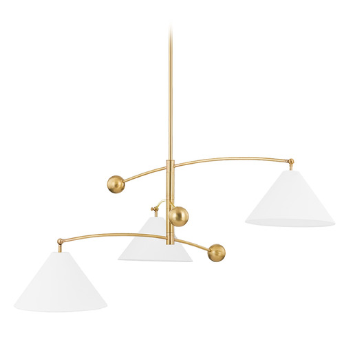 Mitzi Lola Aged Brass 3-Light Chandelier