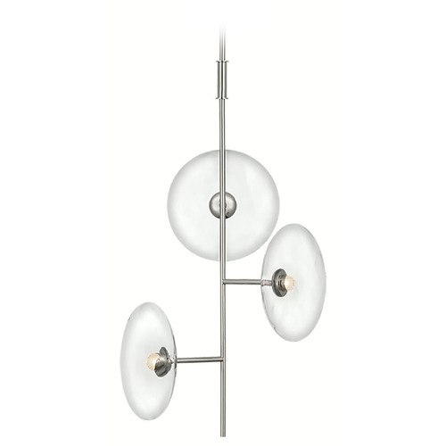 Visual Comfort Signature Collection Ian K. Fowler Calvino Mini Chandelier in Nickel by VC Signature S5690PNCG