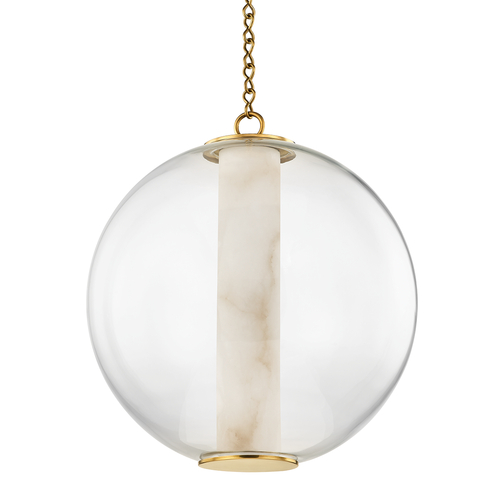 Pietra 20-Inch LED Pendant in Vintage Brass by Corbett Lighting