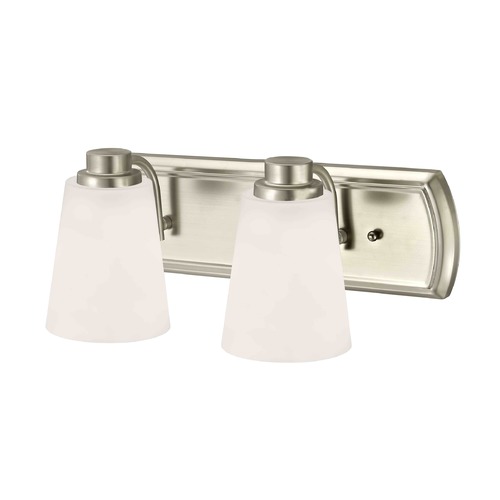 Design Classics Lighting 2-Light Vanity Light in Satin Nickel 1202-09 GL1055