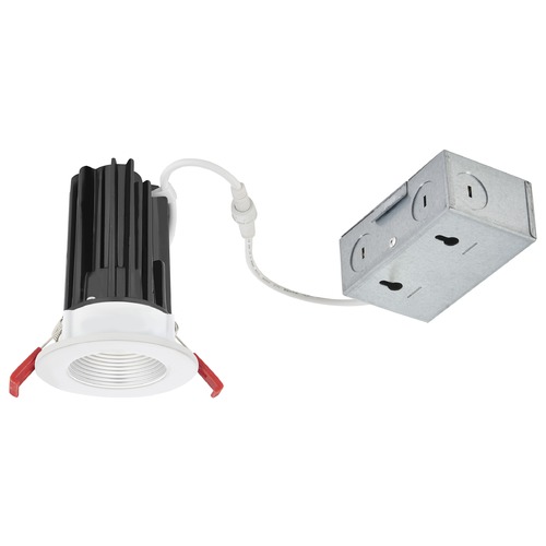 2'' LED Canless 15W White/Spun Nickel Recessed Downlight 3000K 24Deg IC Rated By Recesso