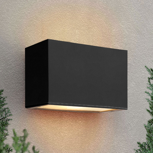 Hinkley Modern LED Outdoor Wall Light with Etched in Satin Black Finish 1645SK-LED