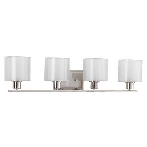 Invite Brushed Nickel Bathroom Light by Progress Lighting