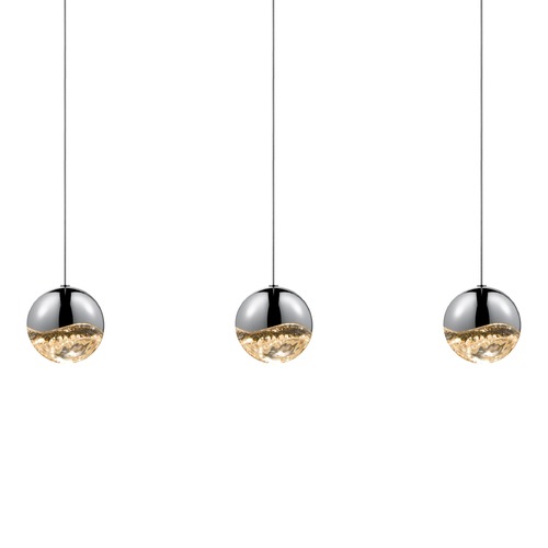 Sonneman Lighting Grapes Polished Chrome 3-Light LED Multi-Light Pendant by Sonneman Lighting 2920.01-LRG