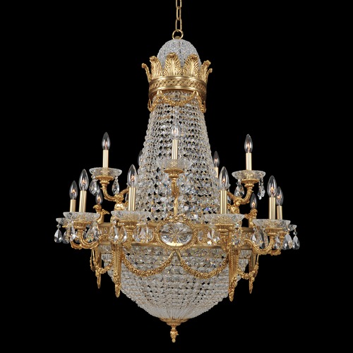 Allegri Lighting Allegri Crystal Marseille Antique Brass Crystal Chandelier 020451-003-FR001