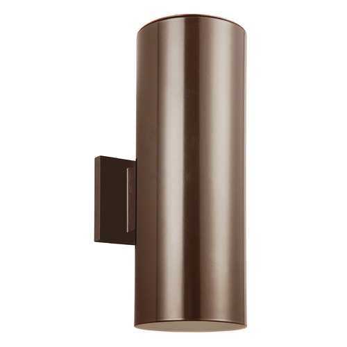 Cylindrical LED Outdoor Wall Light in Bronze by Visual Comfort Studio