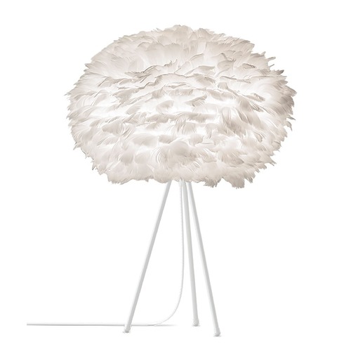 UMAGE UMAGE White Table Lamp with White Feather Shade 3002_4023