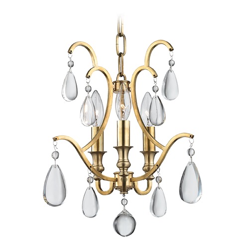 Hudson Valley Lighting Crawford Aged Brass Mini Chandelier by Hudson Valley Lighting 9303-AGB