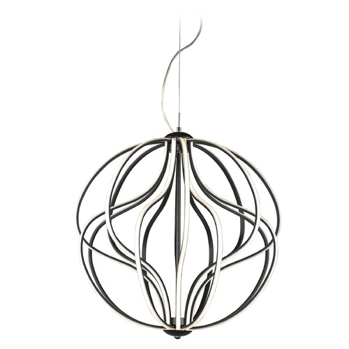 Aura 24-Inch LED Pendant in Black by ET2 Lighting