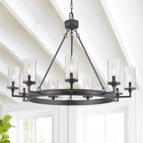 Progress Lighting Gresham Graphite 9-Light Chandelier by Progress Lighting P400165-143