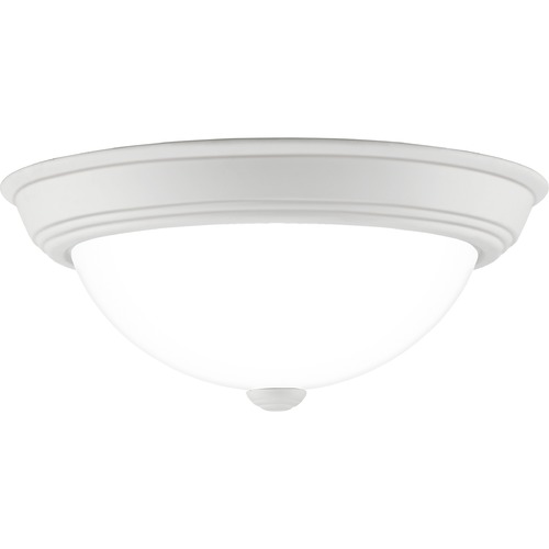 Quoizel Lighting Erwin 13-Inch Flush Mount in White with White Glass ERW1613W