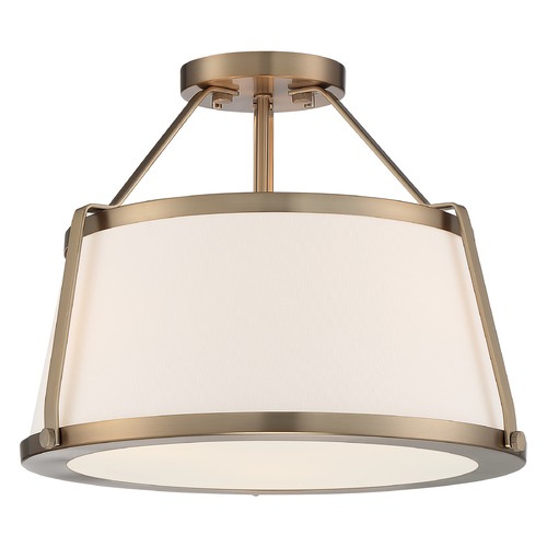 Cutty Burnished Brass Semi-Flush Mount by Satco Lighting