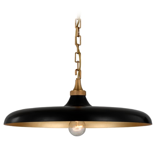 Visual Comfort Signature Collection Thomas OBrien Piatto Pendant in Brass & Iron by Visual Comfort Signature TOB5115HABAI