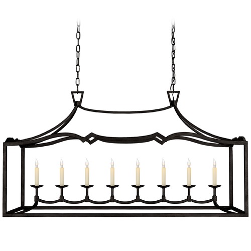 Visual Comfort Signature Collection E.F. Chapman Fancy Darlana Linear Light in Aged Iron by Visual Comfort Signature CHC2183AI