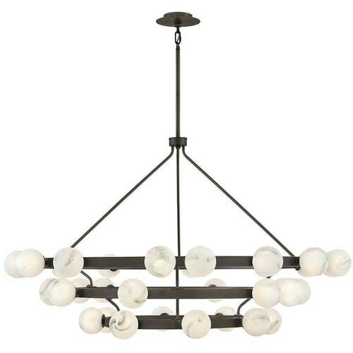 Selene Double XL Chandelier in Black Oxide by Fredrick Ramond