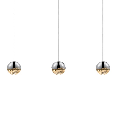 Sonneman Lighting Grapes Polished Chrome 3-Light LED Multi-Light Pendant by Sonneman Lighting 2920.01-MED