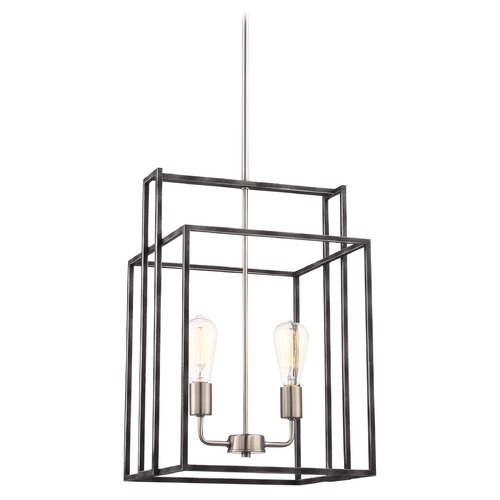 Nuvo Lighting Lake Iron Black & Brushed Nickel Pendant by Nuvo Lighting 60/5857