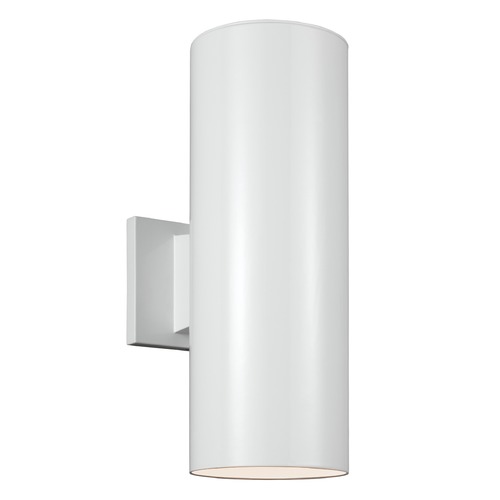 Visual Comfort Studio Collection Outdoor Cylinders White LED Outdoor Wall Light by Visual Comfort Studio 8313902EN3-15