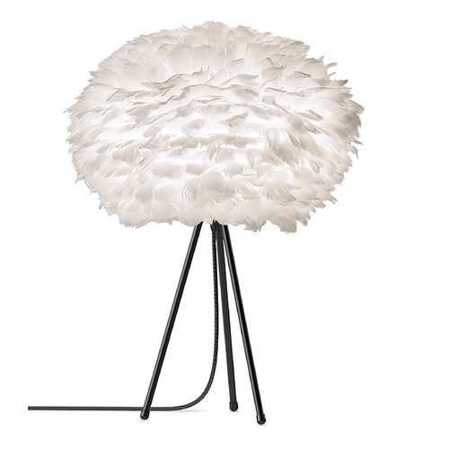 UMAGE UMAGE Black Table Lamp with White Feather Shade 3002_4024