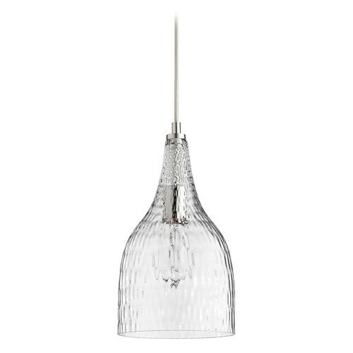 Quorum Lighting Quorum Lighting Satin Nickel Pendant Light with Bowl / Dome Shade 8042-65