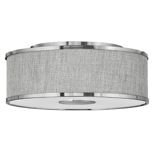 Hinkley Halo Medium LED Flush Mount in Nickel & Heathered Gray by Hinkley Lighting 42007BN