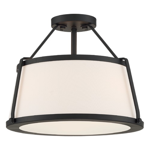 Satco Lighting Cutty Matte Black Semi-Flush Mount by Satco Lighting 60/6998