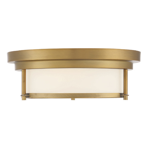 13-Inch Wide Flush Mount in Natural Brass by Meridian