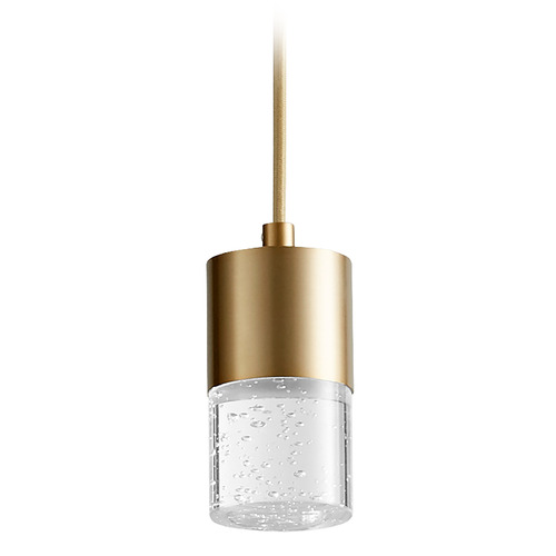 Oxygen Spirit 5-Inch LED Pendant in Aged Brass by Oxygen Lighting 3-68-40