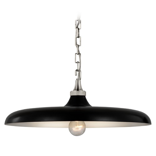 Visual Comfort Signature Collection Thomas OBrien Piatto Pendant in Nickel & Iron by Visual Comfort Signature TOB5115PNAI