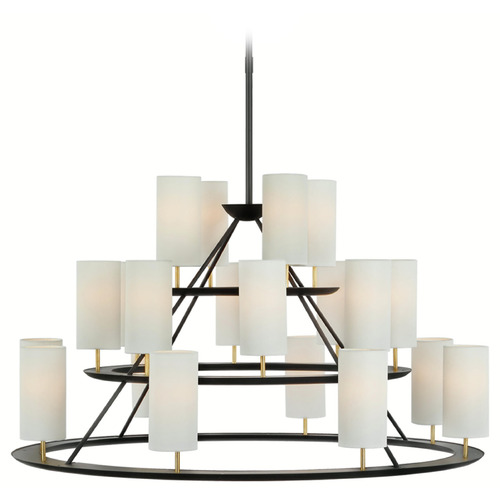 Visual Comfort Signature Collection Aerin Trevi XL Chandelier in Black & Gild by Visual Comfort Signature ARN5285BLKGL