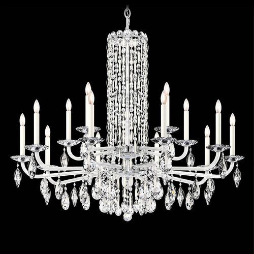 Schonbek Worldwide Lighting Siena White Crystal Chandelier