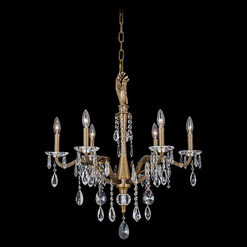 Allegri Crystal Venere Historic Brass Crystal Chandelier