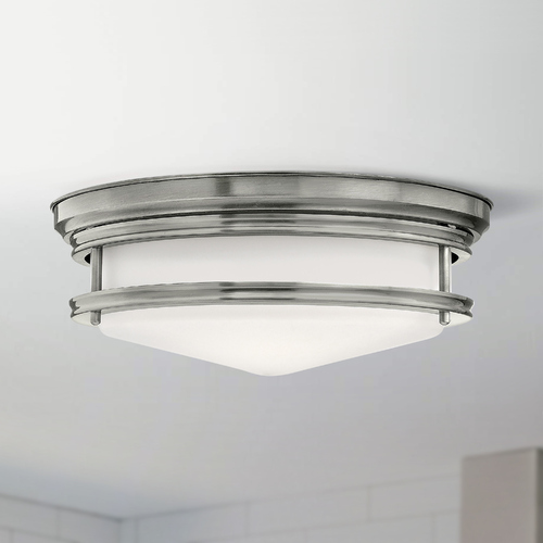 Hadley 14-Inch Antique Nickel Flush Mount by Hinkley Lighting