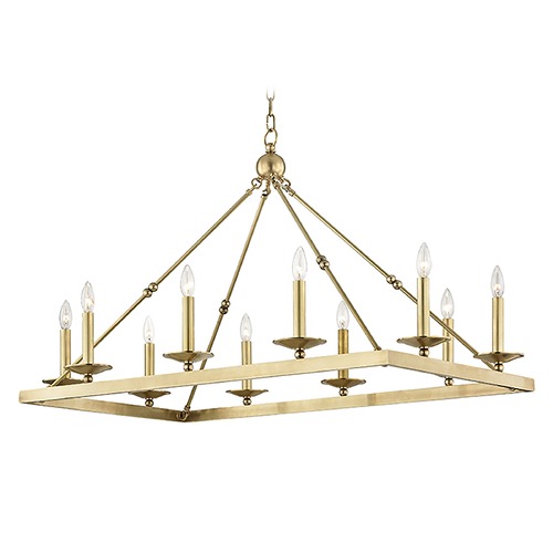 Allendale Aged Brass Chandelier by Hudson Valley Lighting