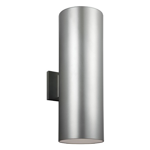 Visual Comfort Studio Collection Cylindrical LED Outdoor Wall Light in Painted Brushed Nickel by Visual Comfort Studio 8313902EN3-753