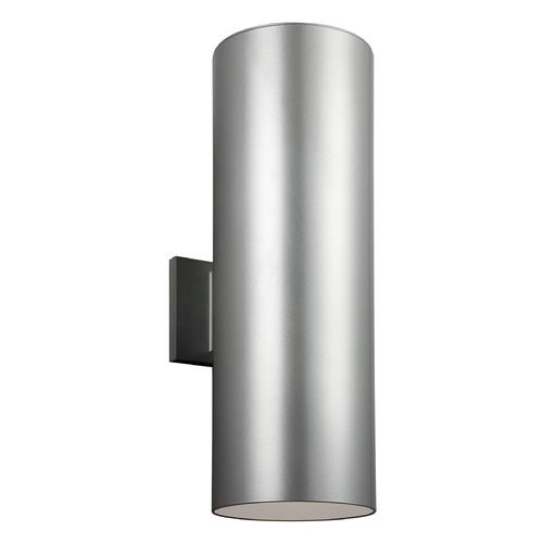 Cylindrical LED Outdoor Wall Light in Painted Brushed Nickel by Visual Comfort Studio