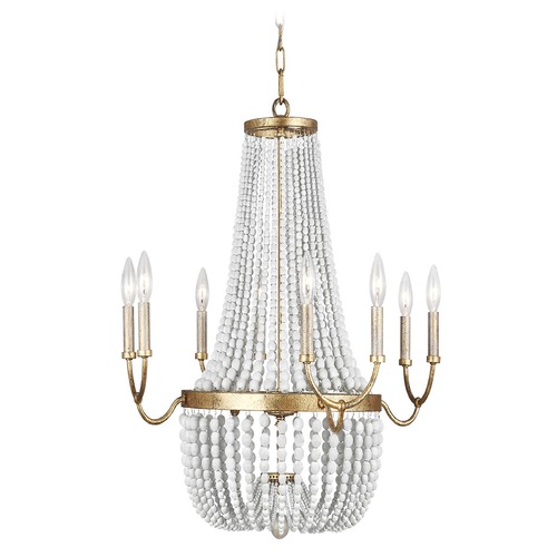 Generation Lighting Marielle Antique Gild Chandelier by Generation Lighting F3280/8ADB