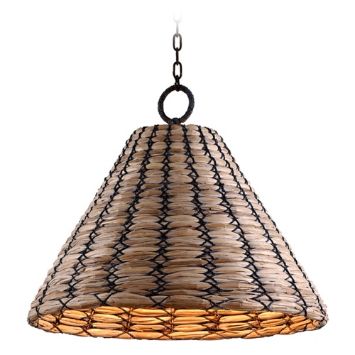 Troy Lighting Troy Lighting Solana Earthen Bronze Pendant Light with Conical Shade F7214