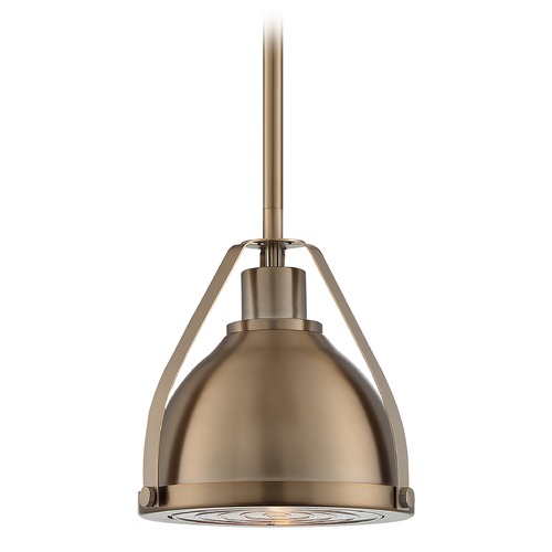Barbett Burnished Brass Mini-Pendant by Satco Lighting