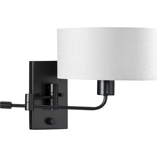 Carrick Swing Arm Wall Light in Matte Black by Progress Lighting