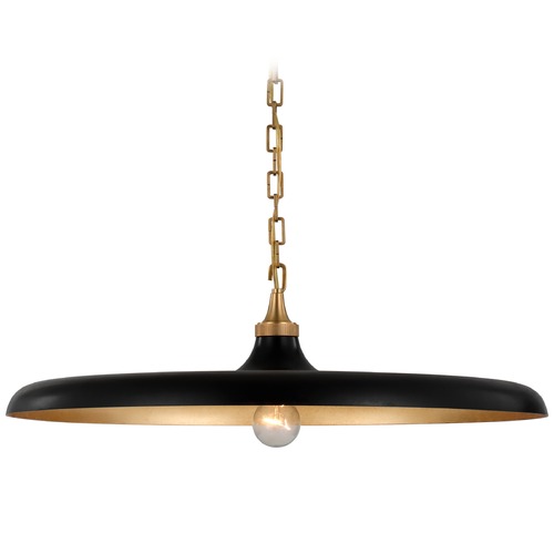 Visual Comfort Signature Collection Thomas OBrien Piatto Pendant in Brass & Iron by Visual Comfort Signature TOB5116HABAI