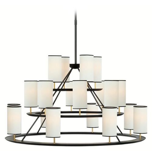 Visual Comfort Signature Collection Aerin Trevi XL Chandelier in Black & Gild by Visual Comfort Signature ARN5285BLKGLBT
