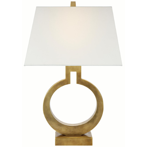 Ring Form Antique-Burnished Brass Lamp