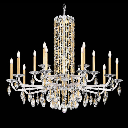 Schonbek Worldwide Lighting Siena Heirloom Gold Crystal Chandelier