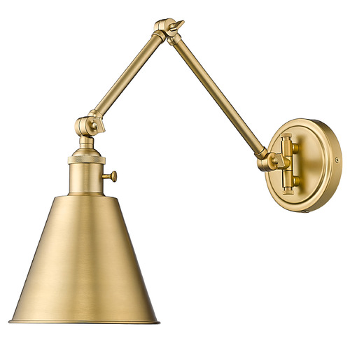 Z-Lite Gayson Modern Gold Plug and Cord Wall Lamp