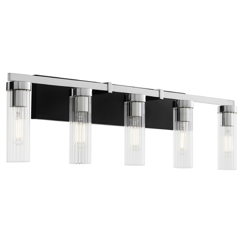 Quorum Lighting Kilbey Matte Black & Chrome Bathroom Light by Quorum Lighting 533-5-5914