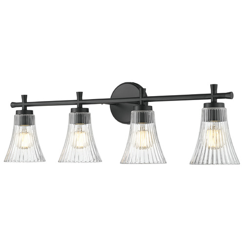 Z-Lite Z-Lite Belle Matte Black Bathroom Light 7519-4V-MB