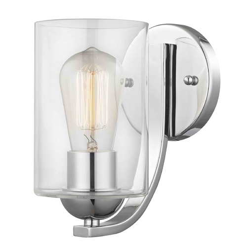 Design Classics Lighting Chrome Sconce 585-26 GL1040C