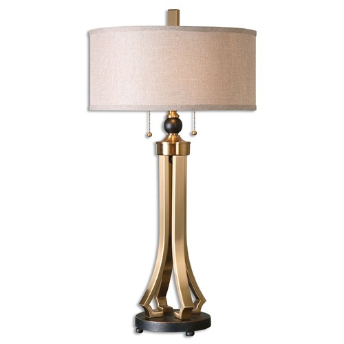 Selvino Brushed Brass Table Lamp by Uttermost Lighting
