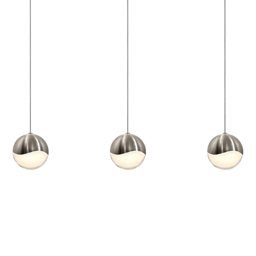 Grapes Satin Nickel 3-Light LED Multi-Light Pendant by Sonneman Lighting